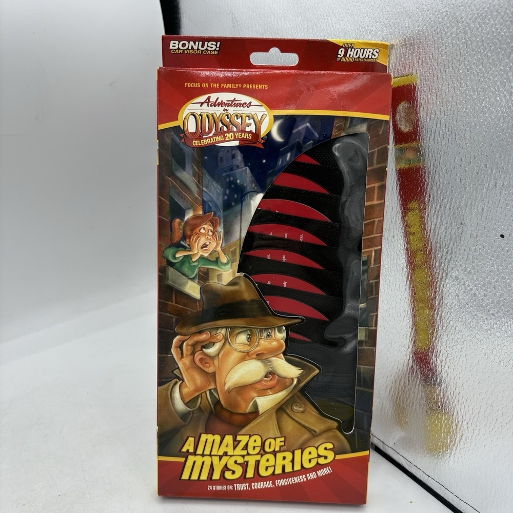 Adventures in Odyssey A Maze of Mysteries 8โ Disc CD Audio Set With Visor Case
